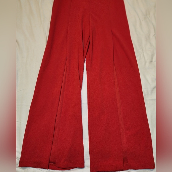 Red long jumpsuit/romper - Picture 2 of 6
